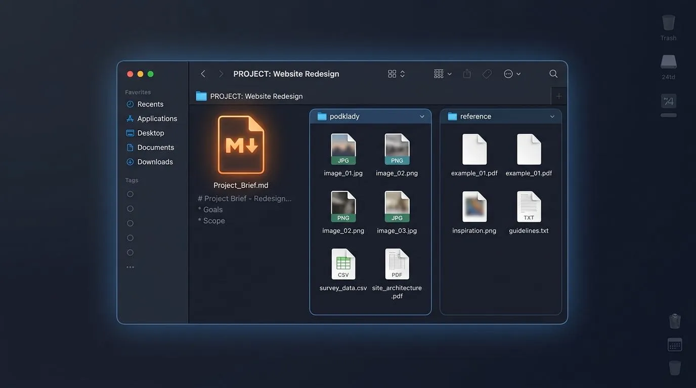 Struktura projektové složky pro Claude Code